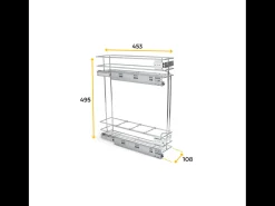 Portabottiglie laterale estraibile con chiusura soft Supra