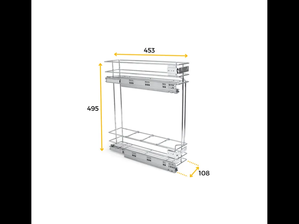 Portabottiglie laterale estraibile con chiusura soft Supra