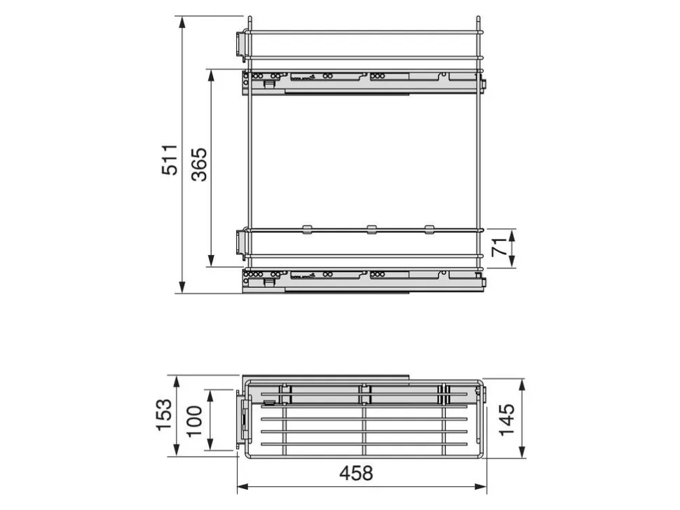 Portabottiglie laterale estraibile SupraMax con chiusura soft