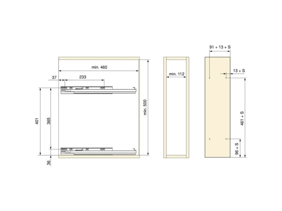 Portabottiglie laterale estraibile SupraMax con chiusura soft