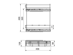 Portabottiglie laterale estraibile SupraMax con chiusura soft