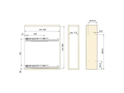Portabottiglie laterale estraibile con chiusura soft TitaneMax disponibile in 2 misure