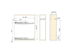 Portabottiglie laterale estraibile con chiusura soft TitaneMax disponibile in 2 misure