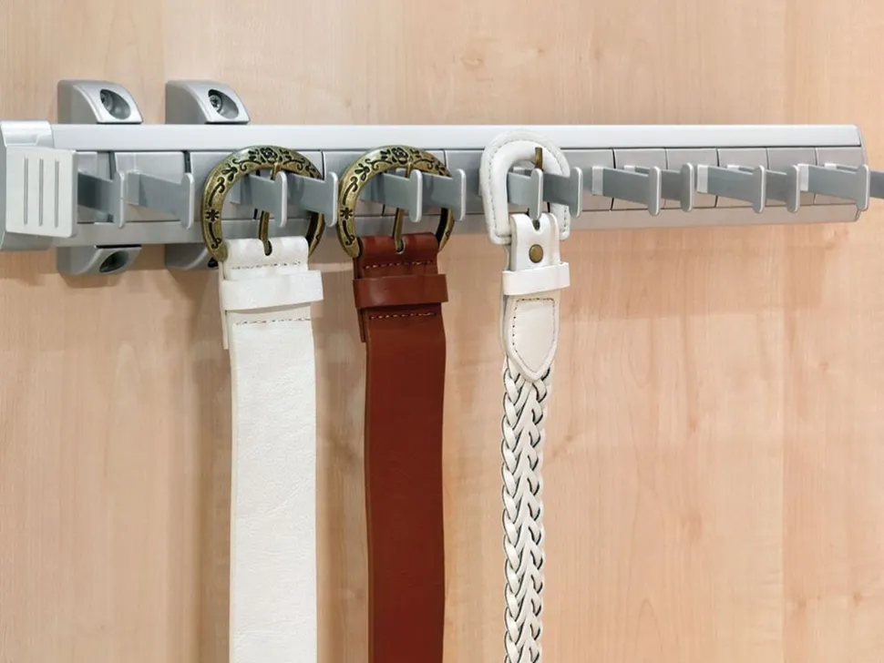 Porta cinture laterale estraibile Anodizzato opaco per armadi in Acciaio e Tecnoplastica