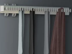 Porta cravatte laterale estraibile Anodizzato opaco per armadi in Acciaio e Tecnoplastica