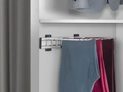 Porta pantaloni montaggio laterale per armadio finitura Cromato lucido