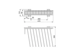 Porta pantaloni montaggio laterale per armadio finitura Cromato lucido