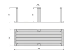 Portapiatti verticale per cassetto Orderbox, 159x468 mm, Alluminio e Tecnoplastica, Grigio antracite