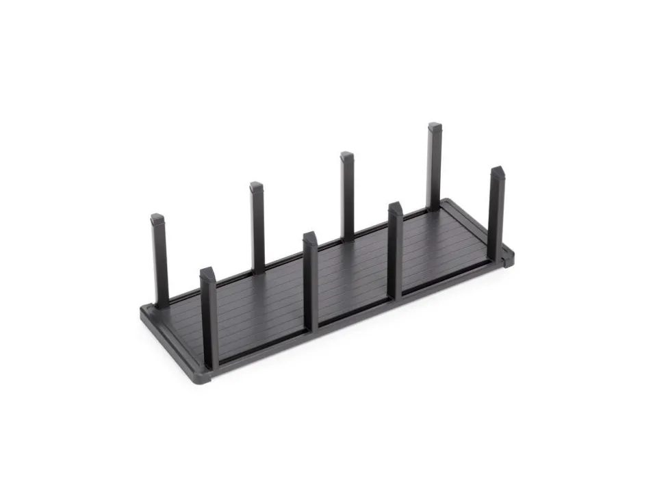 Portapiatti verticale per cassetto Orderbox, 159x468 mm, Alluminio e Tecnoplastica, Grigio antracite