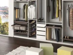 Portascarpe laterale estraibile per interno armadio in Acciaio