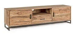 Porta Tv 2 ante e 1 cassetto Elmer in legno d'acacia