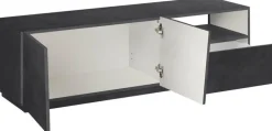 Porta Tv 2 ante e 1 cassetto linea Virgola in Ardesia