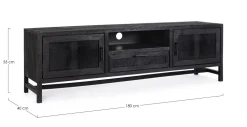 Porta Tv 2 ante e 1 cassetto Weston in legno di mango