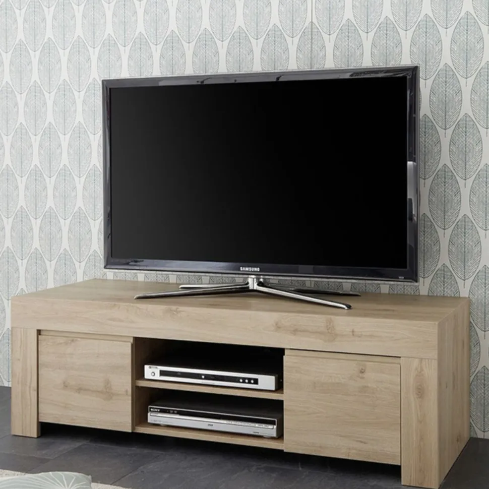 Porta Tv 2 ante linea Clear in Rovere Cadiz