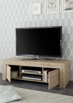 Porta Tv 2 ante linea Clear in Rovere Cadiz