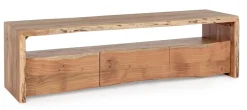 Porta Tv 3 cassetti Eneas in legno di acacia