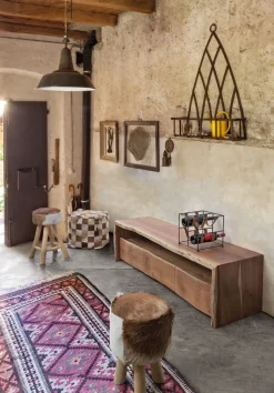 Porta Tv 3 cassetti Eneas in legno di acacia
