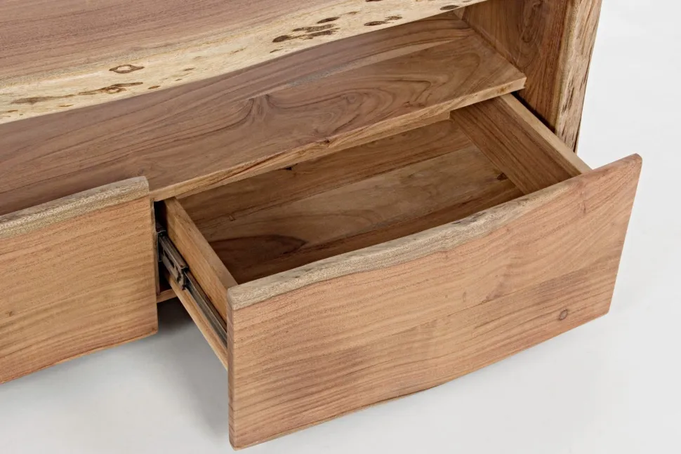 Porta Tv 3 cassetti Eneas in legno di acacia