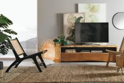 Porta Tv 3 cassetti Eneas in legno di acacia