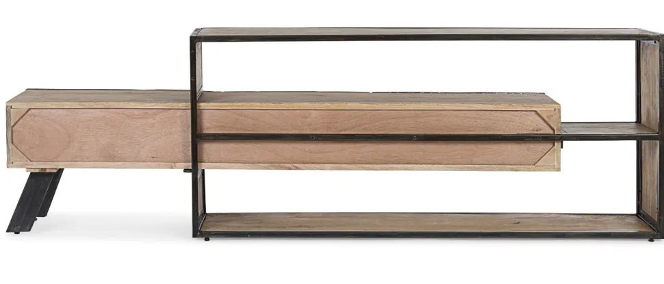 Porta Tv 3 cassetti Manchester in legno di mango