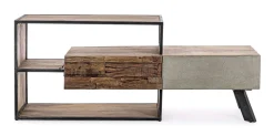 Porta Tv 2 cassetti Manchester in legno di mango