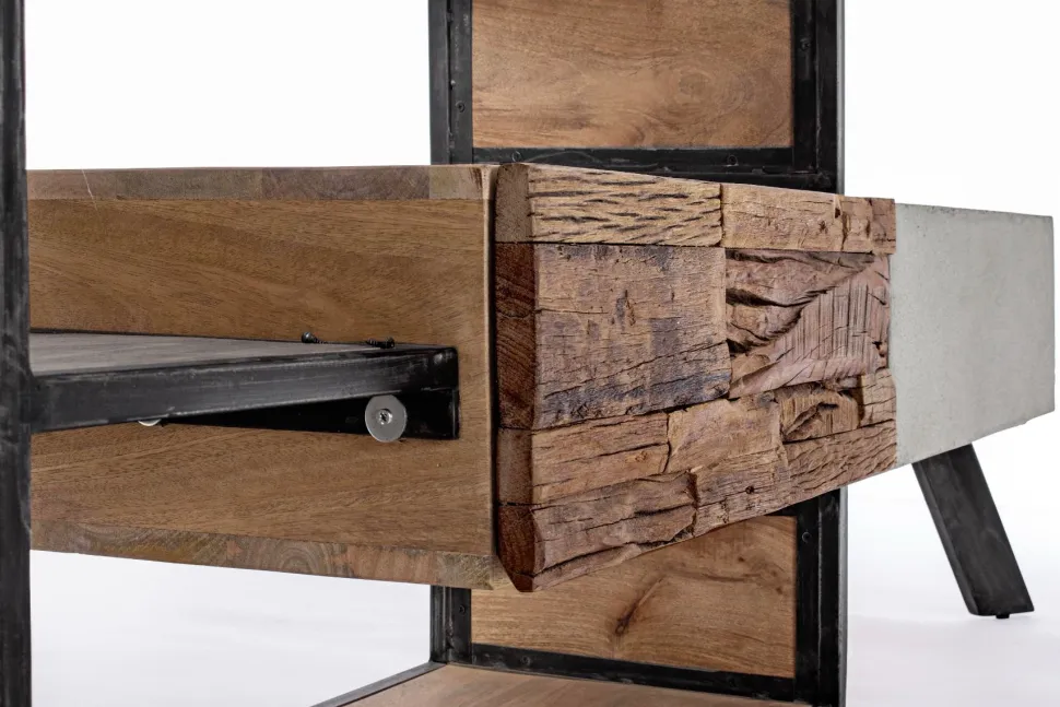 Porta Tv 2 cassetti Manchester in legno di mango