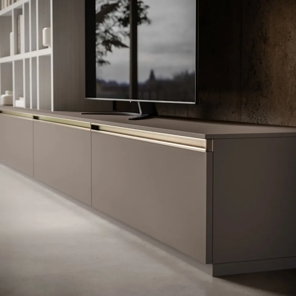 Porta Tv cassettone con maniglia a gola in 29 colorazioni e 4 misure
