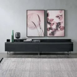 Porta tv 2 cassettoni con piedi in metallo Scenario linea Nais disponibile in 8 misure e vari colori