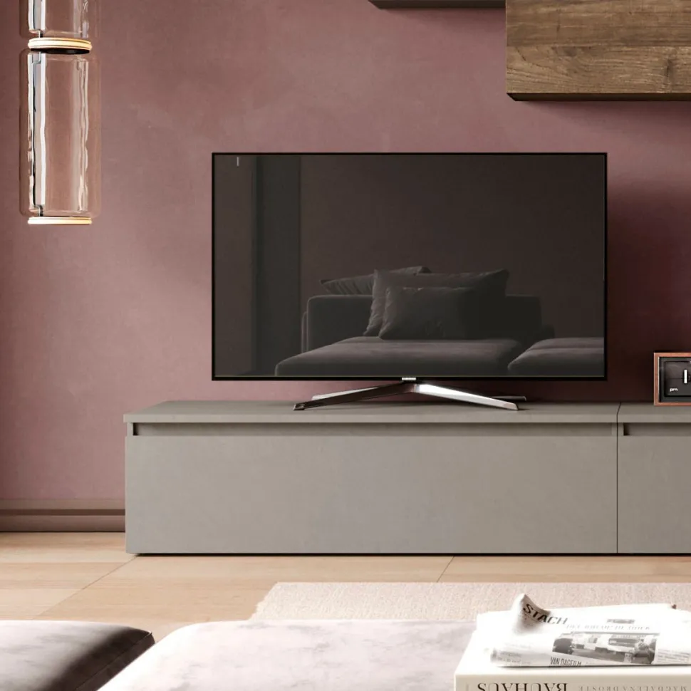 Porta Tv con cassettone e due vani interni