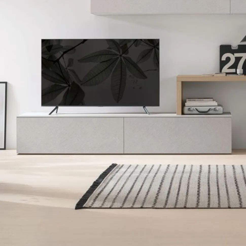 Porta tv moderno senza maniglia componibile con anta o cassettone disponibile in 6 misure e 30 colori