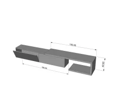 Porta tv sospeso con panca tv