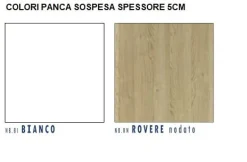 Porta tv sospeso con panca tv