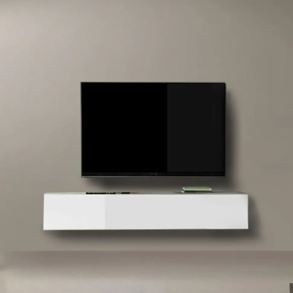 Porta Tv sospeso Rovere con 1 anta a ribalta disponibile in 9 colori