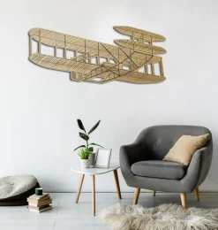 Quadro in legno dell'aereo dei Fratelli Wright