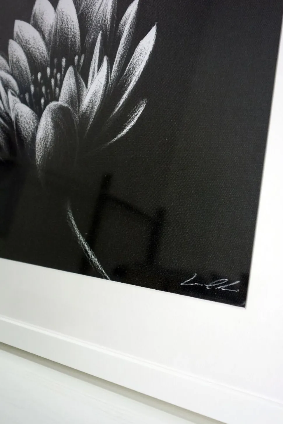Quadro su cornice in legno "fiore" Leonardo Criolani