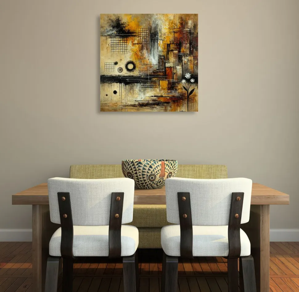 Quadro su pannello in Dibond Astratto pittorico