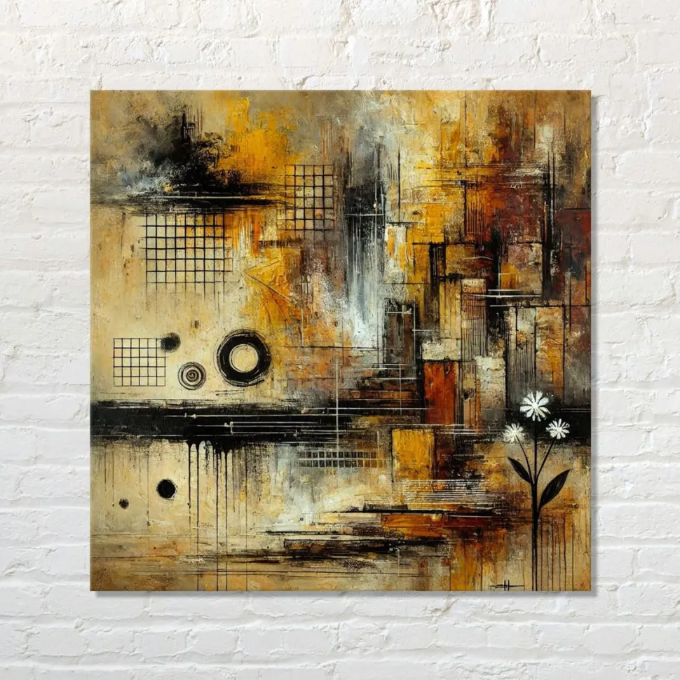 Quadro su pannello in Dibond Astratto pittorico