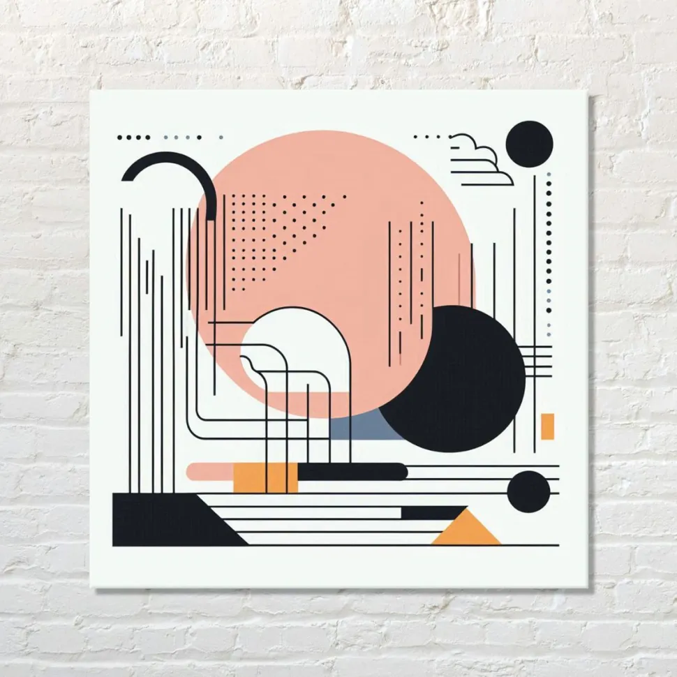 Quadro su pannello in Dibond Astratto geometrico