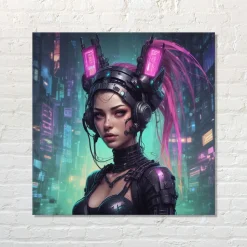 Quadro su pannello in Dibond Fantasy Girl