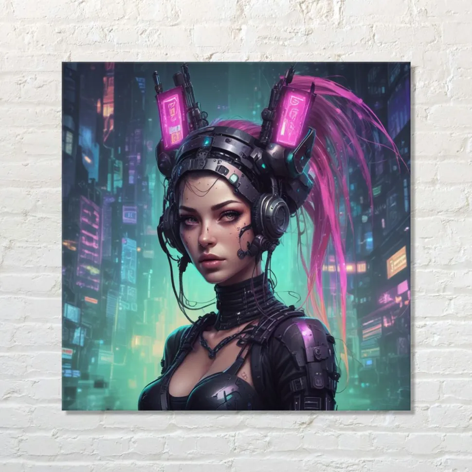 Quadro su pannello in Dibond Fantasy Girl