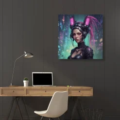 Quadro su pannello in Dibond Fantasy Girl