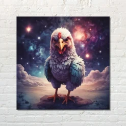 Quadro su pannello in Dibond Fantasy chikken