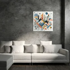 Quadro su pannello in Dibond Geometrico stilizzato