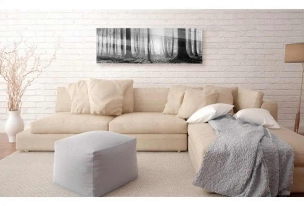 Quadro su vetro acrilico Black&White Wood