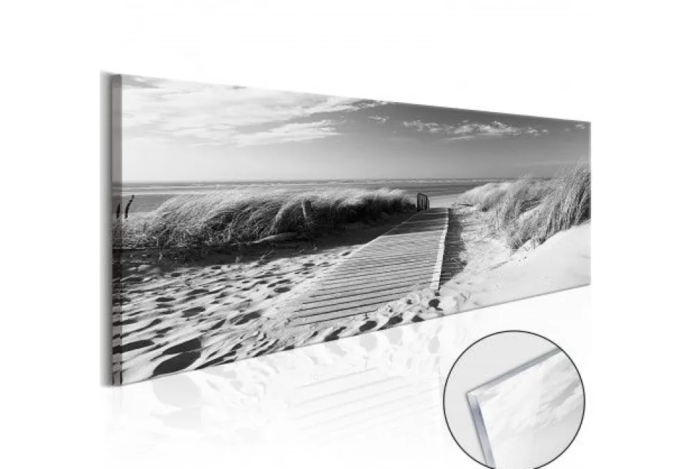 Quadro su vetro acrilico Grey Beach