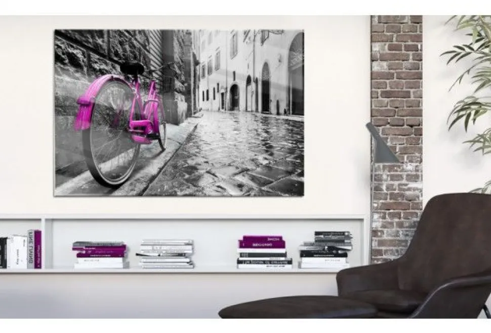 Quadro su vetro acrilico Pink BIke
