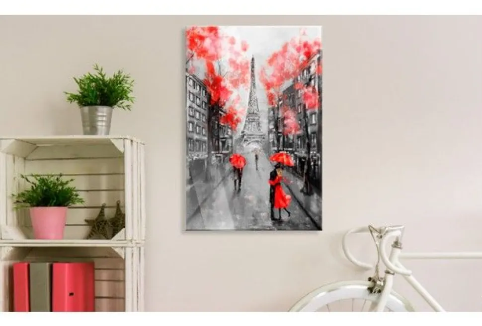 Quadro su vetro acrilico Red Paris