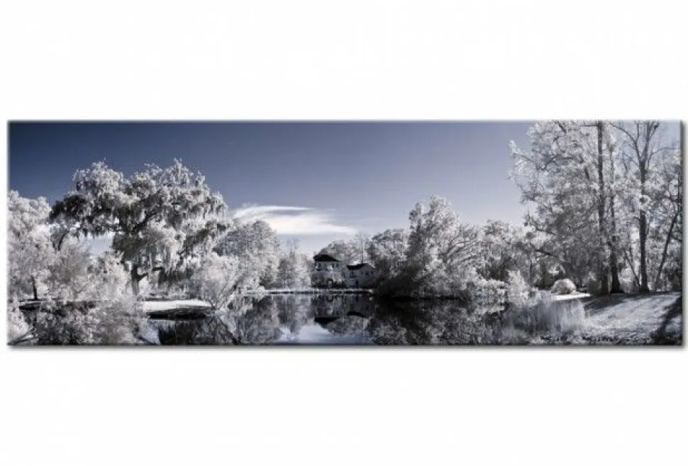 Quadro su vetro acrilico Winter Lake