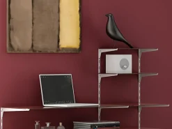 Reggimensola per mensole legno/vetro in Acciaio verniciato Bianco disponibile in varie misure