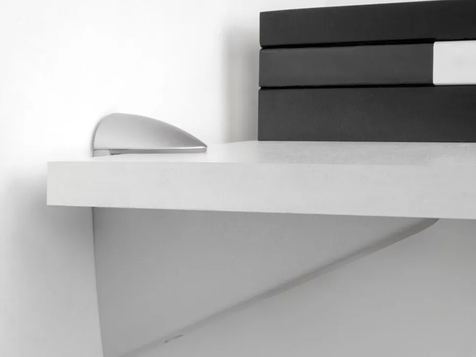 Reggimensole per ripiani in legno o vetro Halcon disponibile in 2 colori